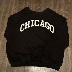 Black Chicago Crewneck